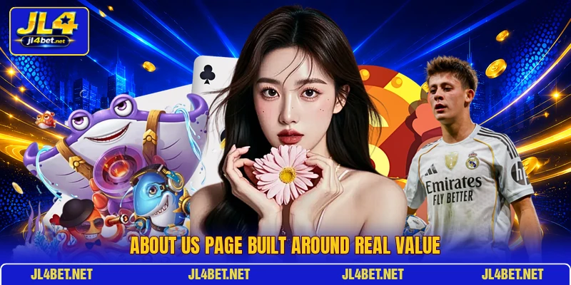 About us page built around real value