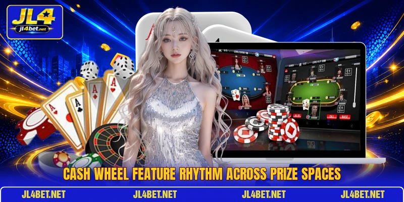 Cash Wheel feature rhythm across prize spaces