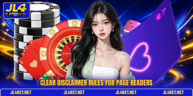 Clear disclaimer rules for page readers