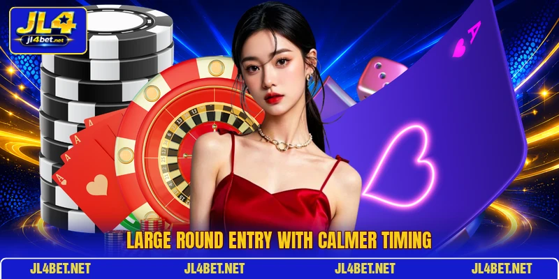 Large round entry with calmer timing