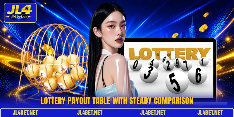 Lottery payout table with steady comparison