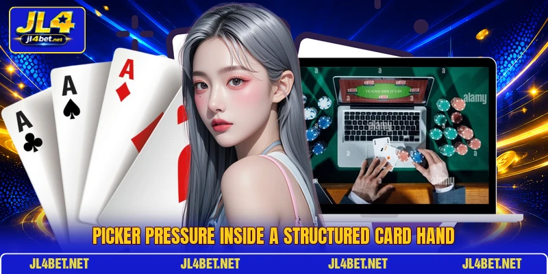 Picker pressure inside a structured card hand