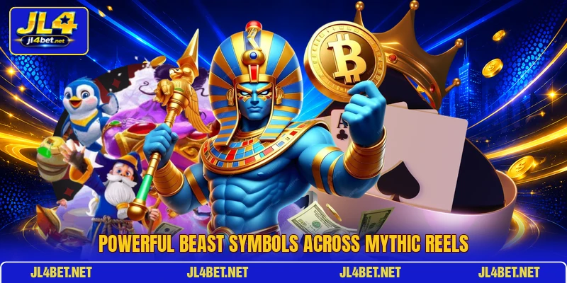 Powerful beast symbols across mythic reels