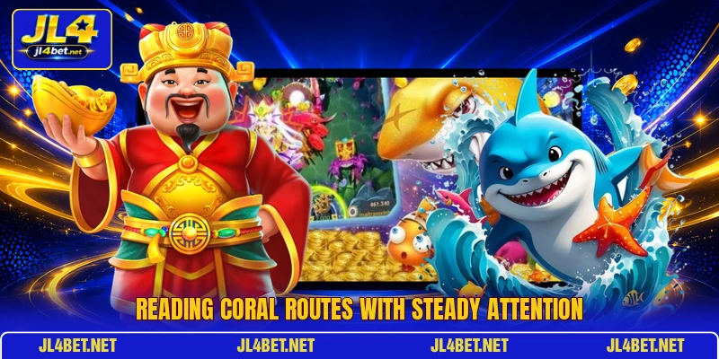 Reading coral routes with steady attention