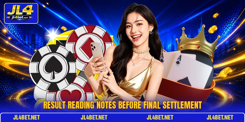 Result reading notes before final settlement