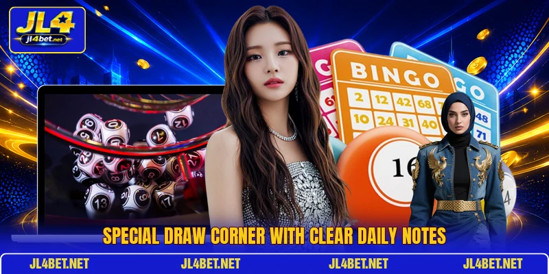 Special draw corner with clear daily notes